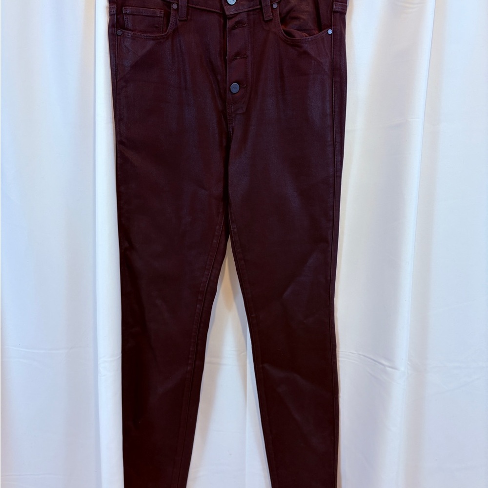 PAIGE Hoxton Ankle Coated Skinny Jeans in Chicory Coffee 30